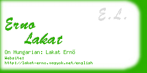 erno lakat business card